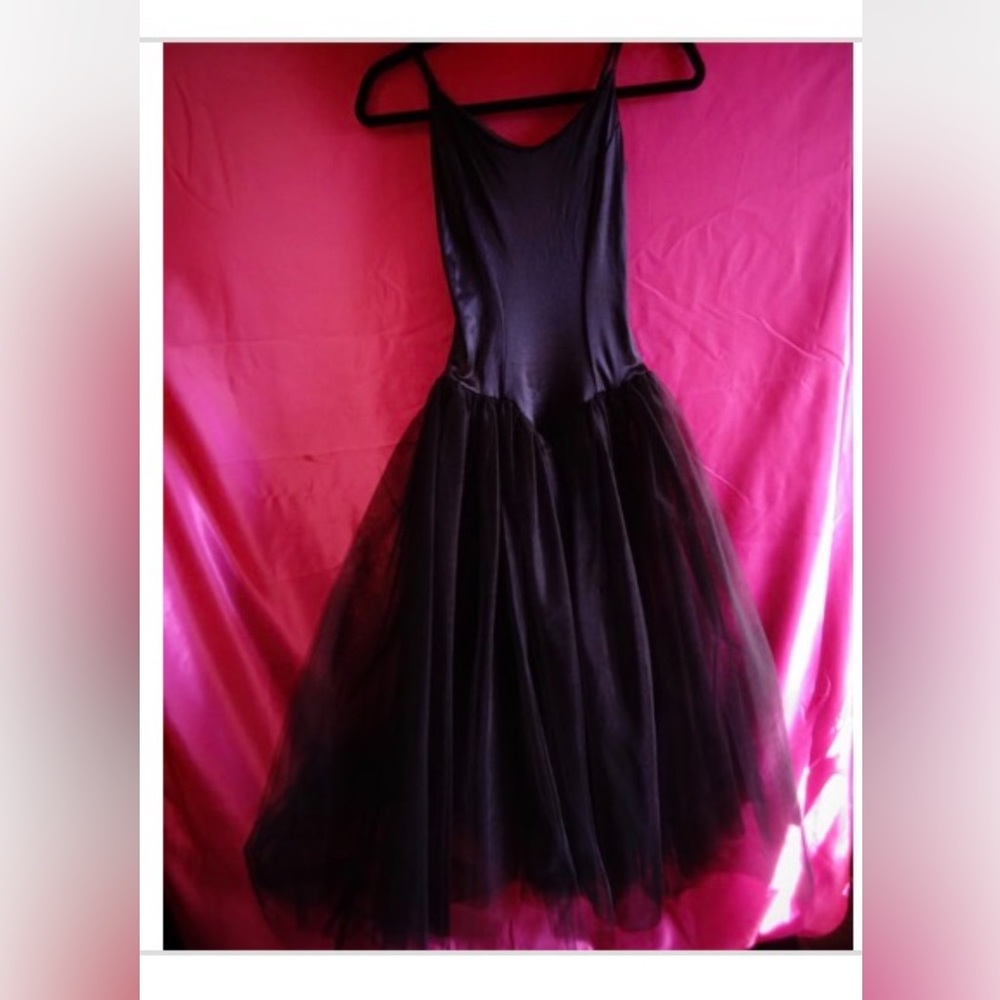 Betsey Johnson black ballerina wedding ballroom dress vintage dollbaby 80’s - Picture 1 of 4